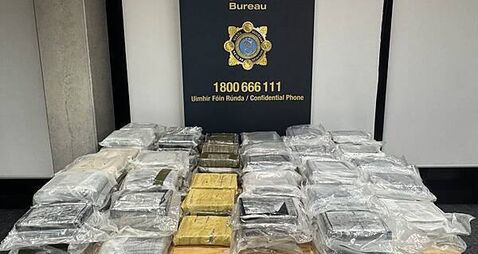 Cocaine worth €8.1 million seized and man (30s) arrested in Co Laois