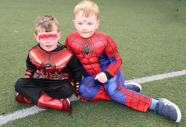  James and Danny, dressed up for Mount Sion Primary School, mid term Halloween Party. Photo: Joe Evans