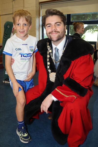  Metropolitan Mayor of Waterford Cllr. Adam Wyse, annual school visits and met Jack at Scoil Mhuire Butlerstown NS. Photo: Joe Evans