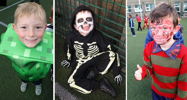 Kayden, Noah and Leon dressed up for Mount Sion Primary School, mid term Halloween Party. Photo: Joe Evans Kayden, Noah and Leon dressed up for Mount Sion Primary School, mid term Halloween Party. Photo: Joe Evans