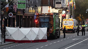Pedestrian (30s) dies after being struck by a truck on Dame Street Pedestrian (30s) dies after being struck by a truck on Dame Street