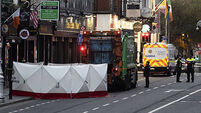 Pedestrian (30s) dies after being struck by a truck on Dame Street