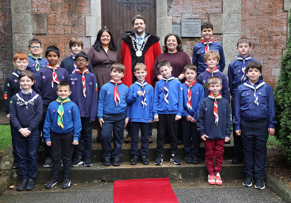 Metropolitan Mayor of Waterford Cllr. Adam Wyse, annul school visits, on the Mayor' visit to St. Declan's he was welcomed by Sacred Heart, De La salle, St. Paul's and Sea Scouts, Principal Clare Parris and Deputy Principal Sarah Connolly. Photo: Joe Evans  Metropolitan Mayor of Waterford Cllr. Adam Wyse, annul school visits, on the Mayor' visit to St. Declan's he was welcomed by Sacred Heart, De La salle, St. Paul's and Sea Scouts, Principal Clare Parris and Deputy Principal Sarah Connolly. Photo: Joe Evans