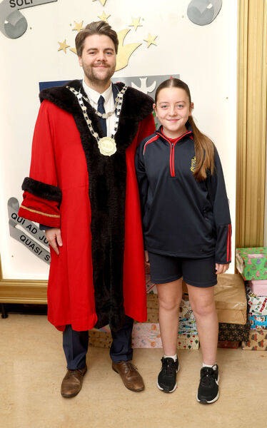 Metropolitan Mayor of Waterford Cllr. Adam Wyse, annul school visits and is pictured here with his cousin Sophia a pupil at St. Ursula's. Photo: Joe Evans  Metropolitan Mayor of Waterford Cllr. Adam Wyse, annul school visits and is pictured here with his cousin Sophia a pupil at St. Ursula's. Photo: Joe Evans