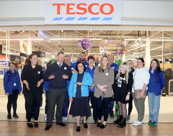 Ann Dolly Marshall, cut the ribbon, at the official launch of the New Look Tesco Lisduggan. Photo: Joe Evans  Ann Dolly Marshall, cut the ribbon, at the official launch of the New Look Tesco Lisduggan. Photo: Joe Evans