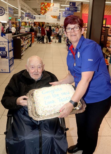 Paddy Walsh and Margaret Sutton, at the official launch of the New Look Tesco Lisduggan. Photo: Joe Evans  Paddy Walsh and Margaret Sutton, at the official launch of the New Look Tesco Lisduggan. Photo: Joe Evans