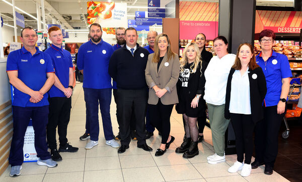 Members of staff, at the official launch of the New Look Tesco Lisduggan. Photo: Joe Evans  Members of staff, at the official launch of the New Look Tesco Lisduggan. Photo: Joe Evans