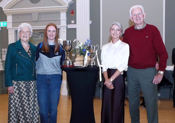 Cllr. Niamh O'Donovan, who proposed the reception, pictured with team member Dearbhla Ryan and her grandparents Mary and Ned Ryan. Photo: Noel Browne Cllr. Niamh O'Donovan, who proposed the reception, pictured with team member Dearbhla Ryan and her grandparents Mary and Ned Ryan. Photo: Noel Browne