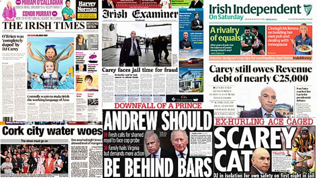 What the papers say: Saturday's front pages