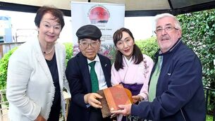 <p>From Left to Right: Agnes Alyward, Ambassador Shimada, his wife Kaoru and Richard Davern at the tenth anniversary celebration at the Lafcadio Hearn Japanese gardens this summer. Picture by Noel Browne.</p> <p>From Left to Right: Agnes Alyward, Ambassador Shimada, his wife Kaoru and Richard Davern at the tenth anniversary celebration at the Lafcadio Hearn Japanese gardens this summer. Picture by Noel Browne.</p>