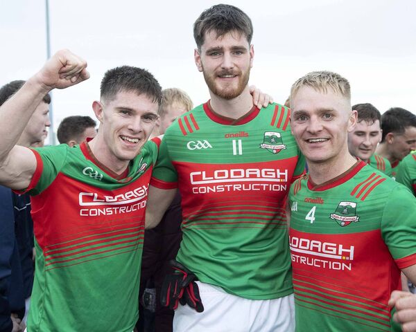 Rathgormack players Conor Murray, Peter Walsh and Willie Hahessy celebrate following the final whistle. Rathgormack players Conor Murray, Peter Walsh and Willie Hahessy celebrate following the final whistle.