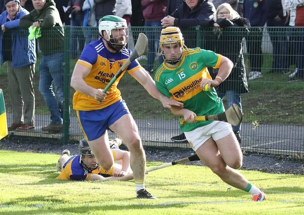Kilrossanty's Alan Dunwoody gets past The Banner's Cian Rynne during the Munster Club Junior Hurling clash. Photo: Noel Browne Kilrossanty's Alan Dunwoody gets past The Banner's Cian Rynne during the Munster Club Junior Hurling clash. Photo: Noel Browne