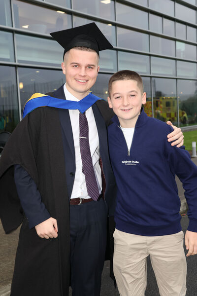  Thomas Fitzgerald, who graduated in Bachelor of Business (Honours) at SETU pictured with his brother Ollie. Photo: Joe Evans