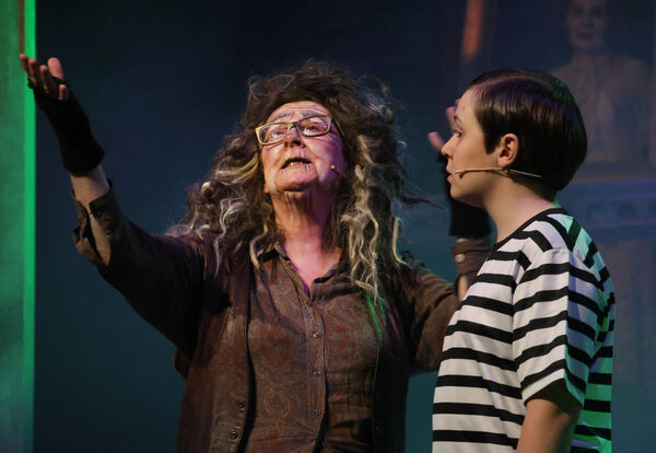 Martina Flynn Shannhan and Noah Kelly , in Tramore Community Theatre Group, production of the Addams Family at the Theatre Royal. Photo: Joe Evans Martina Flynn Shannhan and Noah Kelly , in Tramore Community Theatre Group, production of the Addams Family at the Theatre Royal. Photo: Joe Evans