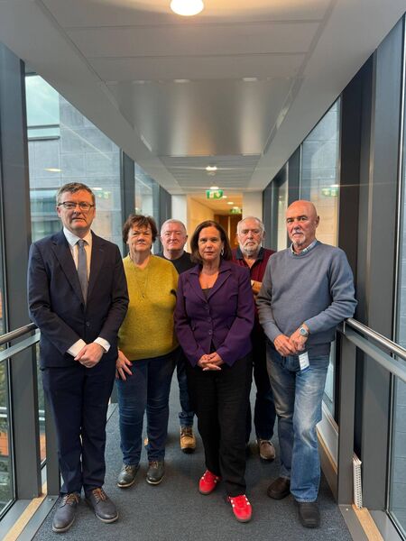 David Cullinane TD, Anne Hammond, John Tebay, Mary Lou McDonald TD, Eddie Lacey and Walter Croke David Cullinane TD, Anne Hammond, John Tebay, Mary Lou McDonald TD, Eddie Lacey and Walter Croke
