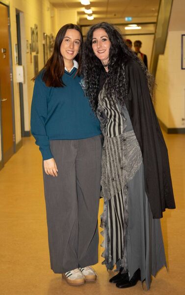 Student Molly Powell and Maeve Byrne. Photo: John Power