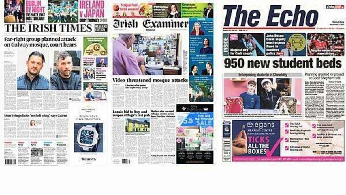 What the papers say: Saturday's front pages