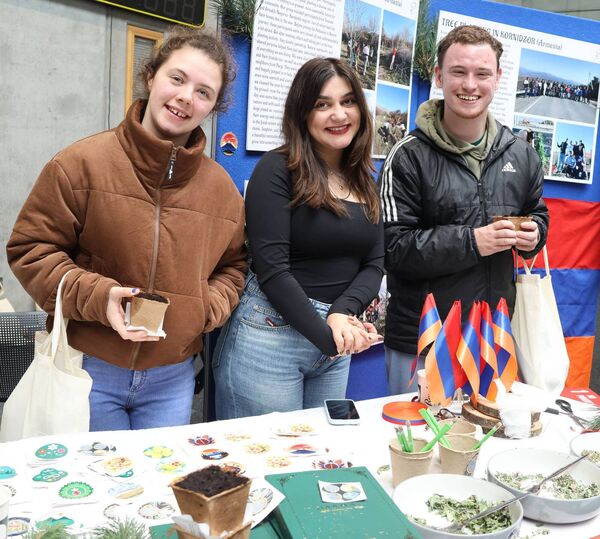 Desteny, Marietta and Kyle, at SETU Arena for Pathways to Nature, Youth Participation Conference. Photo: Joe Evans