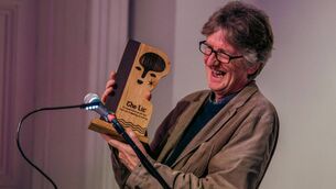 <p>Ollie Breslin receives The Ollie Award for Artistic Citizenship. Photo: Amanda Alexander (@lightsensitivephotography)</p>