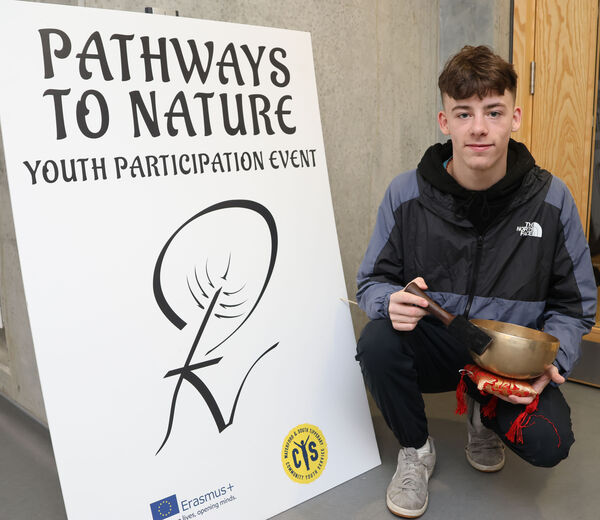 Calvin, at SETU Arena for Pathways to Nature Youth Participation Conference. Calvin, at SETU Arena for Pathways to Nature Youth Participation Conference.