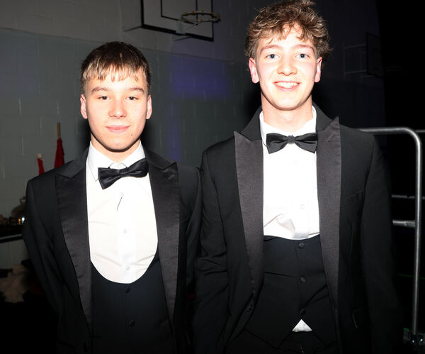 MC's Joseph Kiely and David Keating, back stage at De La Salle College's production of Les Misérables. MC's Joseph Kiely and David Keating, back stage at De La Salle College's production of Les Misérables.