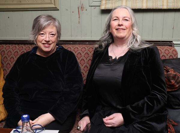 Ireland Professor of Poetry, Vona Groarke, guest speaker, and Waterford City and County Librarian and Head of Culture Mary Conway, at SpeakEasy at Phil Grimes Pub.