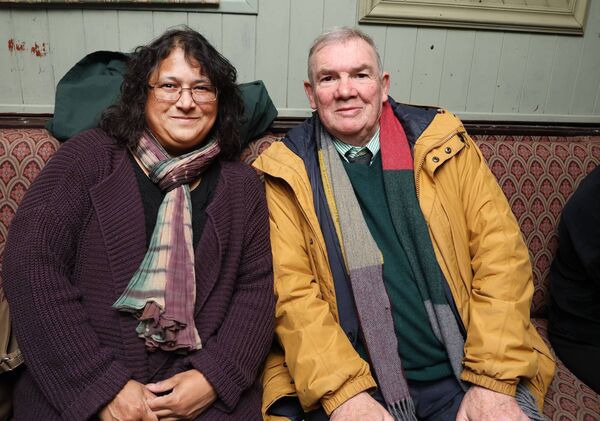 Pictured enjoying SpeakEasy at Phil Grimes Pub.