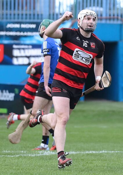 Ballygunner's Dessie Hutchinson celebrates scoring the first goal for his side.