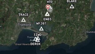 <p>Flight tracker images over Waterford Airport recorded at 13:36 pm. Image: Shauns_Aviation/X.</p>