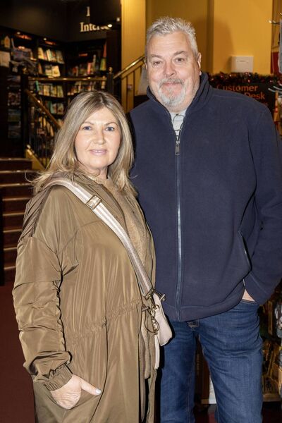 Margaret Duggan and Conor Coghlan, at The Book Centre for the launch of Festive Star and Colourful Memories of Waterford. Photo: Joe Evans