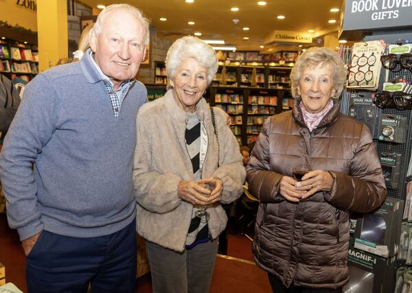 Alfie and Cis Hale and Mary Barry, at The Book Centre for the launch of Festive Star and Colourful Memories of Waterford. Photo: Joe Evans Alfie and Cis Hale and Mary Barry, at The Book Centre for the launch of Festive Star and Colourful Memories of Waterford. Photo: Joe Evans