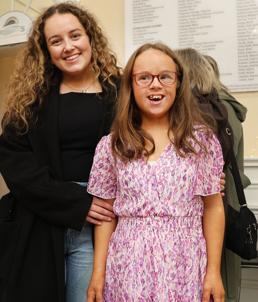 Liadain and Aoife at the Theatre Royal for the Brothers of Charity production of Mamma Mia. Liadain and Aoife at the Theatre Royal for the Brothers of Charity production of Mamma Mia.