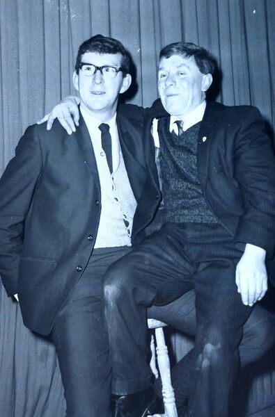 Nicky Cummins and Jimmy Finn in waterford Pantomime Society 1969 production of Sleeping Beauty.