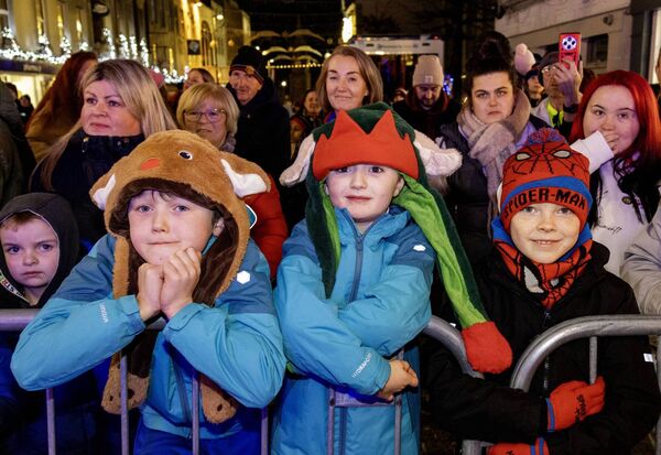 Pictured at the switching on of the Christmas Lights to launch the start of Winterval in Waterford city. 