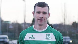 <p>Villa striker Dean Walsh hit a double hat-trick against St. Brendans in the Munster Junior Cup at workLAB Connors Park on Sunday.</p>