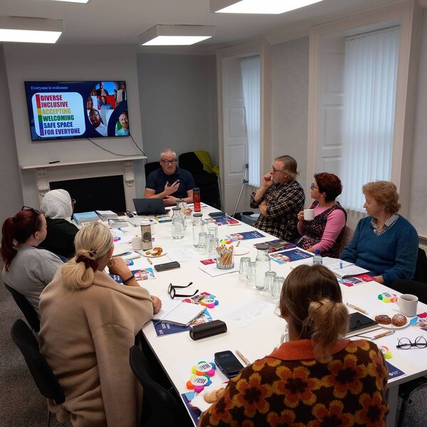 Volunteer manager training taking place at the hub Volunteer manager training taking place at the hub