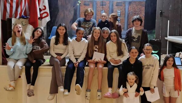 Some of the principals in rehearsals; (Seated L to R): Siun Jones, Eva Gough, Rebecca Fan, Grainne O'Neill, Rebecca Doyle, Erica Haughey, Caoimhe Halpin, Jack Casey. (Standing): Sarah Coffey, Lucy Lenihan, Roisin Breen, Meabh Power. (Back): Tom Rogers, Aoife Crotty, Lucy Power. Photo by Martina Rogers Some of the principals in rehearsals; (Seated L to R): Siun Jones, Eva Gough, Rebecca Fan, Grainne O'Neill, Rebecca Doyle, Erica Haughey, Caoimhe Halpin, Jack Casey. (Standing): Sarah Coffey, Lucy Lenihan, Roisin Breen, Meabh Power. (Back): Tom Rogers, Aoife Crotty, Lucy Power. Photo by Martina Rogers