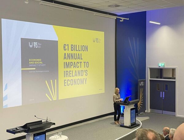 SETU Auditorium, launch of Economic and Social Impact Study. SETU Auditorium, launch of Economic and Social Impact Study.