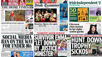 What the papers say: Saturday's front pages