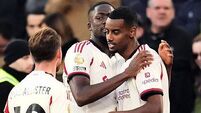 Alexander Isak opens Premier League account as Liverpool win at 10-man West Ham