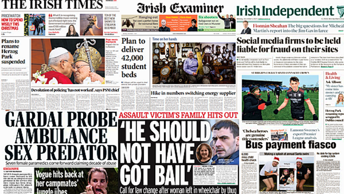 What the papers say: Monday's front pages