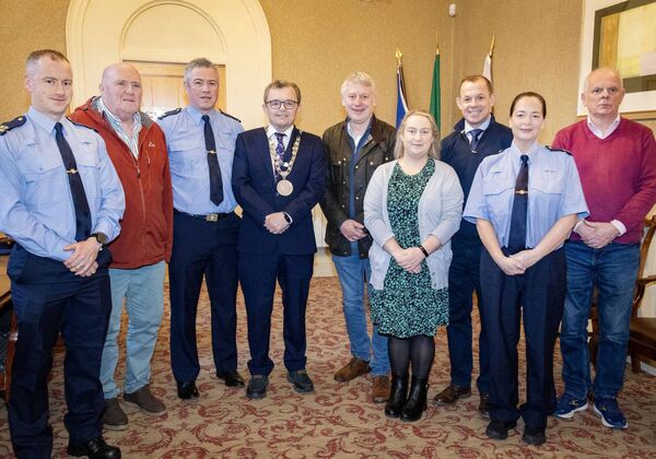  Pictured are Community Gardam Iain O'Byrne, David Browne and Bronagh Ryan with Waterford City South Councillors,John Hearne, Mayor Seamus Ryan, Jason Murphy, Joanne Baily, Frank Quinlan and Donal Barry . Photo: Joe Evans