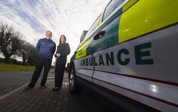 Pictured at the launch for CRITICAL charity’s Christmas campaign are Dr Paul Campbell and Olivia Hunt. Photograph: Patrick Browne
