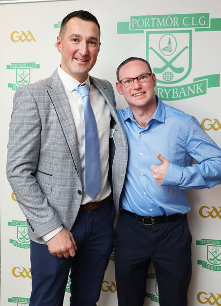  Andy O’Brien and Mitchell Casey catching up during the night.