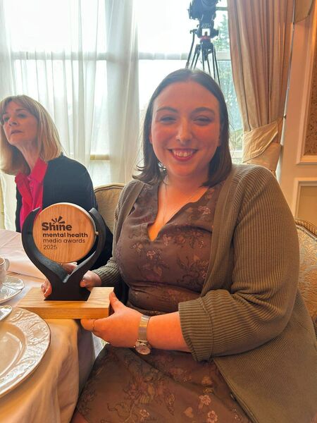 Waterford News & Star journalist Shannon Sweeney with her award. Waterford News & Star journalist Shannon Sweeney with her award.