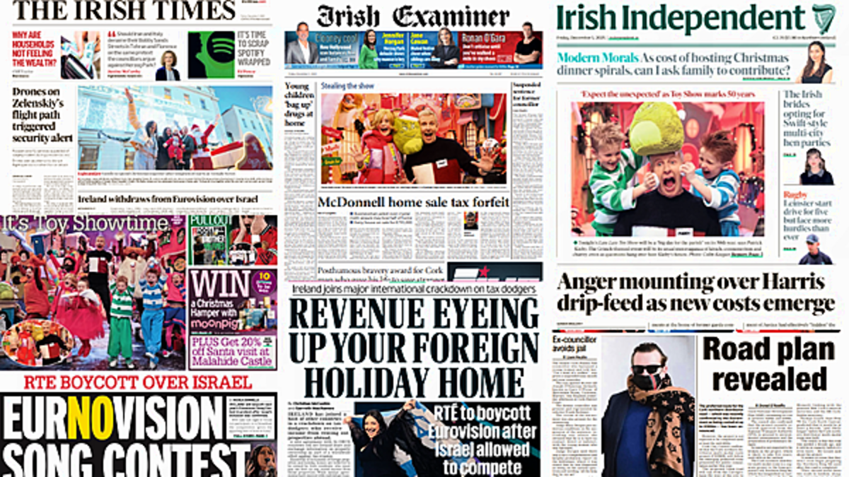What the papers say: Friday's front pages