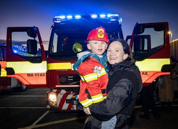 Caelan and Noreen, at the Winterval Blue ight Parade. Photo: Joe Evans Caelan and Noreen, at the Winterval Blue ight Parade. Photo: Joe Evans