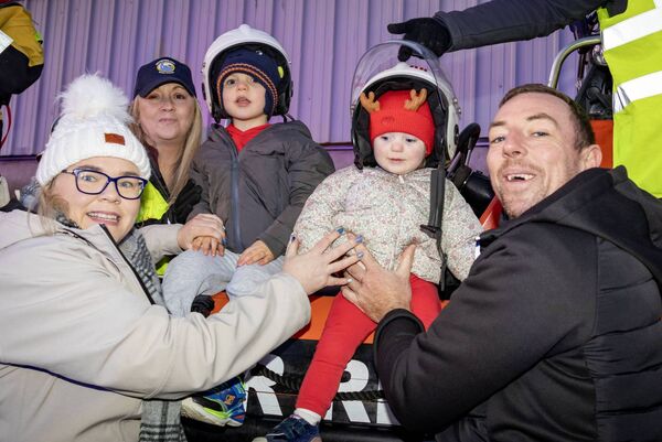 Peppard family, with the Waterford City River Rescue, at the Winterval Blue ight Parade. Photo: Joe Evans Peppard family, with the Waterford City River Rescue, at the Winterval Blue ight Parade. Photo: Joe Evans