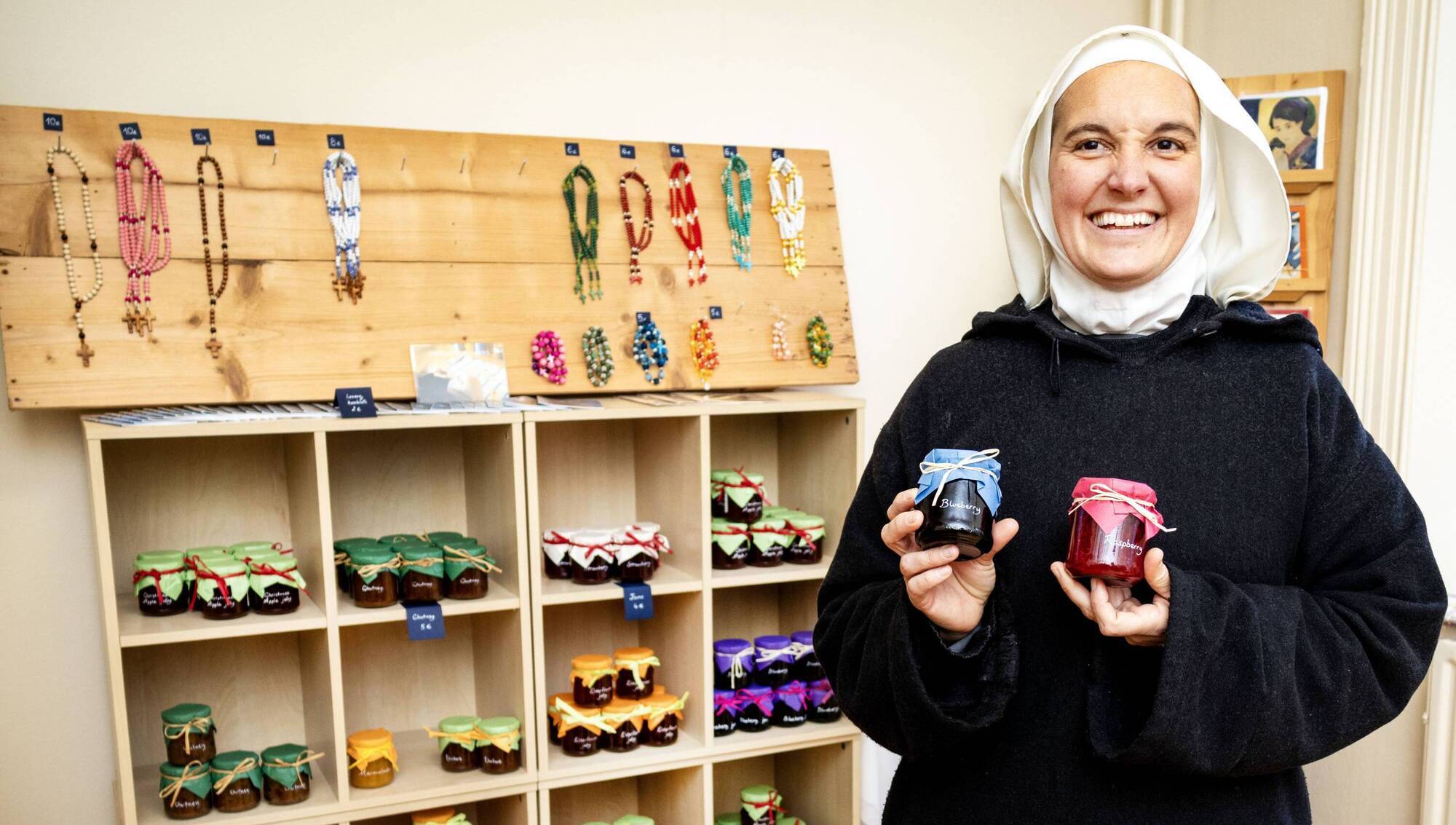 The Sisters of Mary Morning Star filled the church with their own homemade products, offering a smorgasbord of cheap and cheerful gifts that would ...