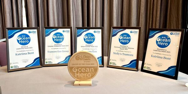 Waterford Eco Group were up for two awards while their ecologist Katriina won in Leadership. Mollys Cafe was nominated for the business award. Waterford Eco Group were up for two awards while their ecologist Katriina won in Leadership. Mollys Cafe was nominated for the business award.